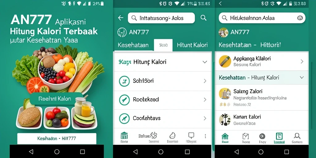 Tampilan antarmuka AN777 yang intuitif untuk menghitung kalori.