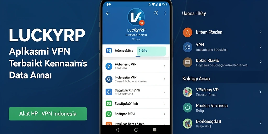 Tampilan antarmuka LUCKYRP yang sederhana dan fungsional.