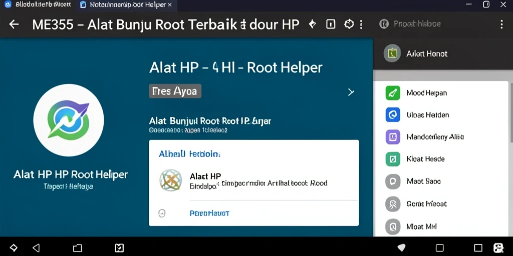 Antarmuka ME355 yang intuitif untuk Root Helper.
