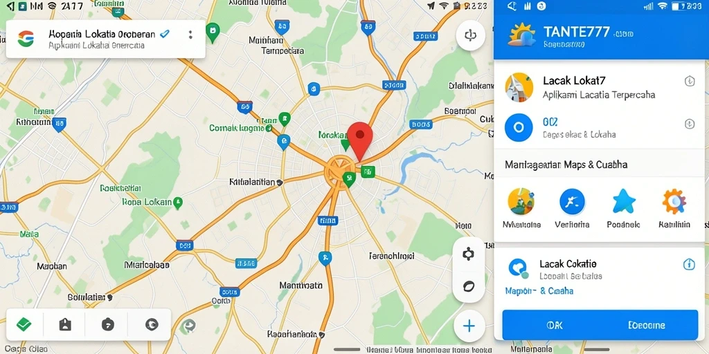 Tampilan antarmuka TANTE777 yang intuitif untuk pelacakan lokasi.