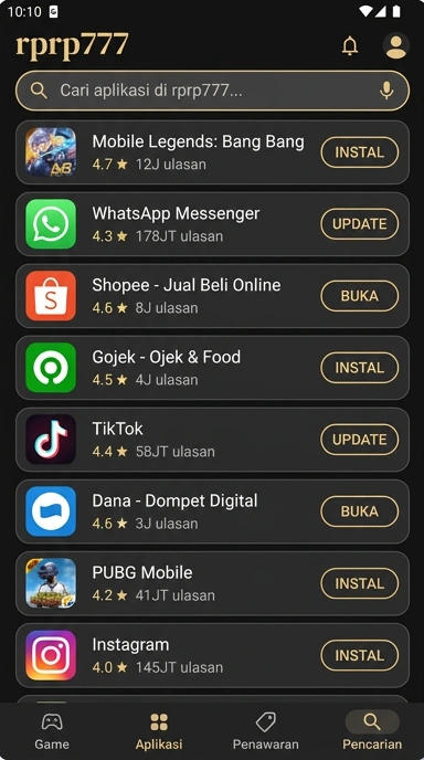 Aplikasi Populer & Kanal Uji di rprp777 — Hub Unduhan Terpercaya